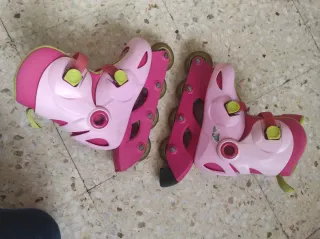 Patines Oxelo niña rosas talla ajustable