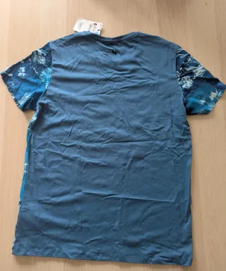 Camiseta Desigual Azul Estampada Hombre