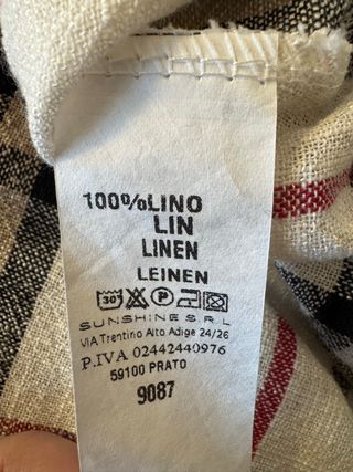 Camisa larga cuadros