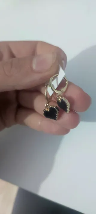 Pendientes Corazón Pixelados Dorados