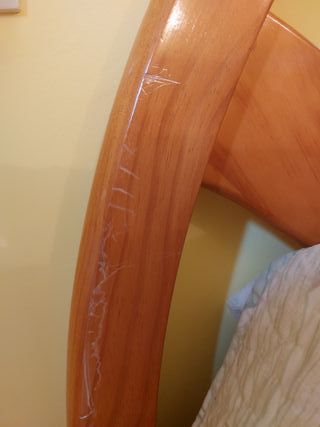 Cabecero de cama de matrimonio de madera maciza