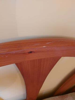 Cabecero de cama de matrimonio de madera maciza
