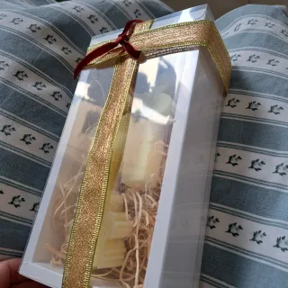 Scatola con 2 Candele Natalizie