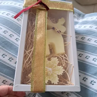 Scatola con 2 Candele Natalizie