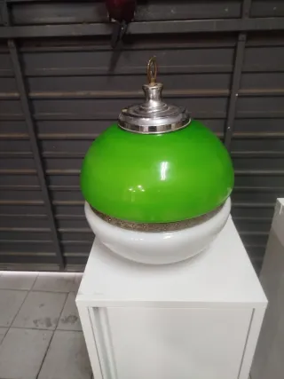 Lámpara Retro Vidrio y Metal