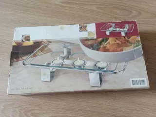 Calentador de alimentos con velas