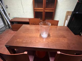Conjunto comedor madera