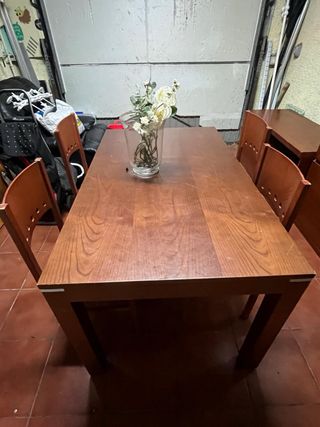 Conjunto comedor madera