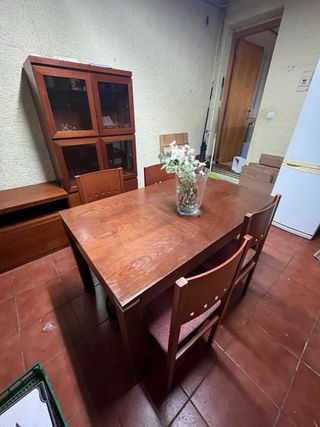 Conjunto comedor madera