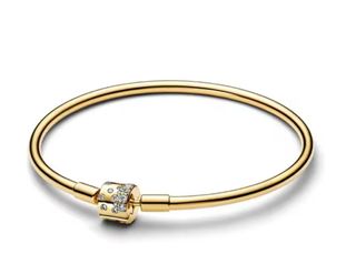 Pulsera rígida dorada con circonitas modelo pandor