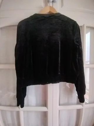 Bomber terciopelo bordada flores L