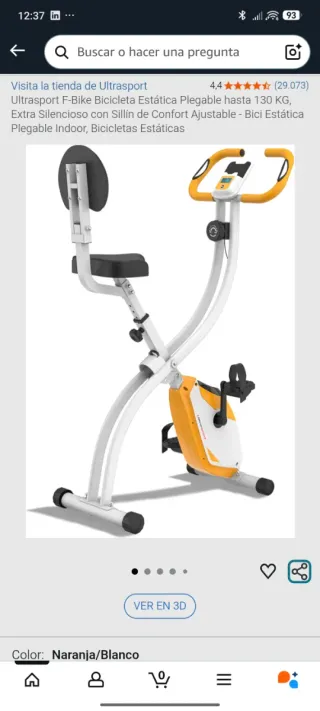 Bicicleta Estática Plegable Ultrasport