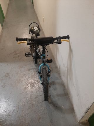 Bicicleta Infantil 16 Negra y Azul
