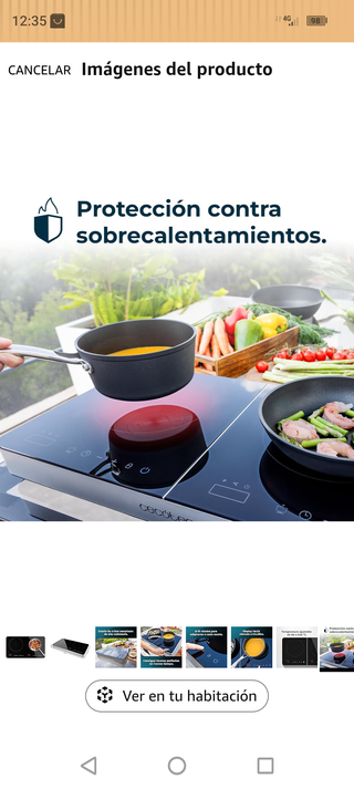 Placa Inducción Cecotec Doble