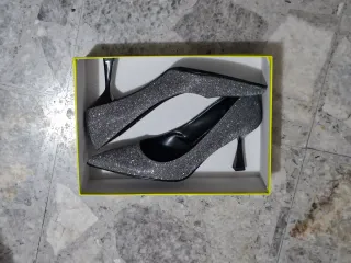 Tacchi TATA LIME Argento Glitter Donna