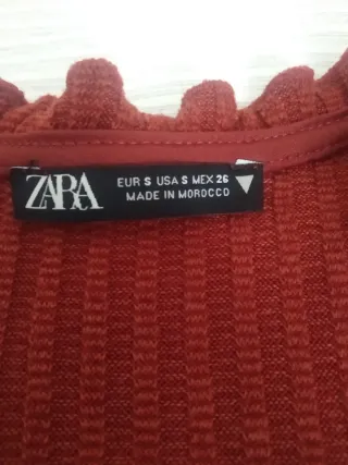 Vestido Zara Talla S Rojo