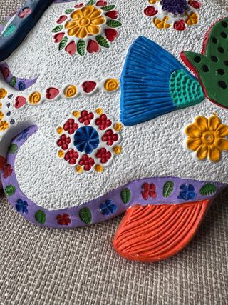 Decorazione Pesce Colorato Ceramica spagnola