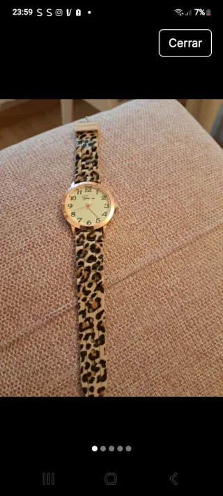 Reloj Geneva Mujer Dorado y Multicolor