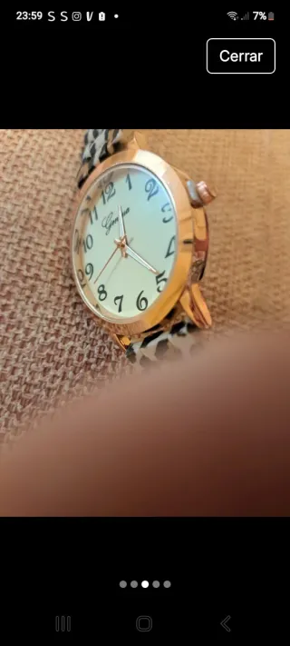 Reloj Geneva Mujer Dorado y Multicolor