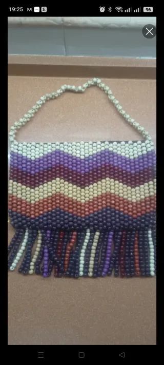 Bolso de hombro de cuentas multicolor