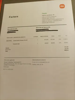 Patinete Eléctrico Xiaomi 4 Pro