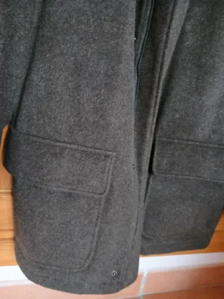 Abrigo de lana marrón,talla 50