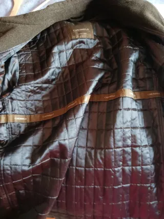 Abrigo de lana marrón,talla 50