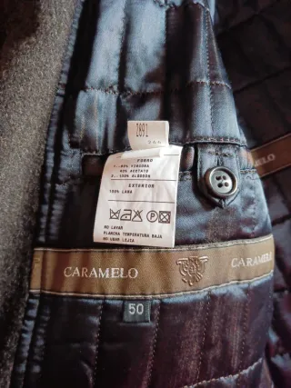 Abrigo de lana marrón,talla 50