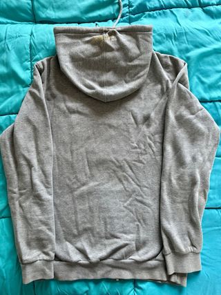 Felpa grigia con zip e stampa Holliwood vintage