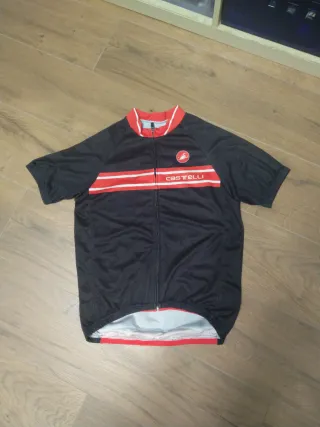 Maillot Castelli Negro y Rojo