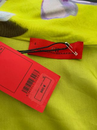 Vestido Carolina Herrera verde y morado