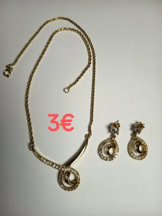 Lote 55€ y suelto. Bisutería dorada