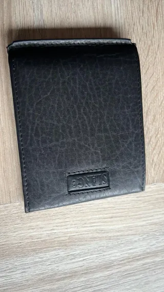 Billetera BIBA Piel Hombre Negra Sin Estrenar
