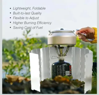 Paravientos para cocina de camping (10 piezas)