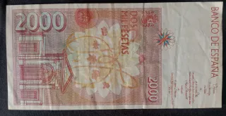 3 Billetes Pesetas: 2000, 1000 y 200