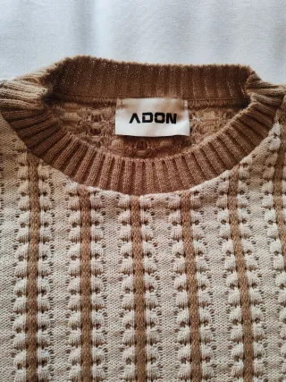 Maglione uomo beige e marrone