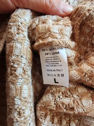 Maglione uomo beige e marrone