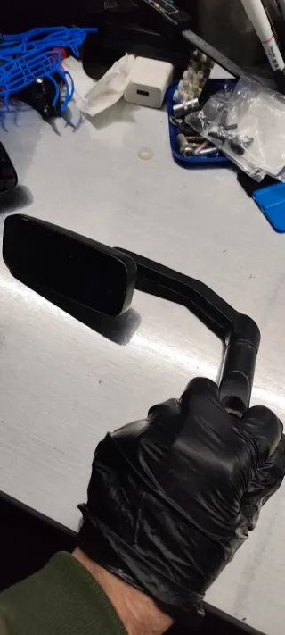 Pareja Retrovisores Moto Negro