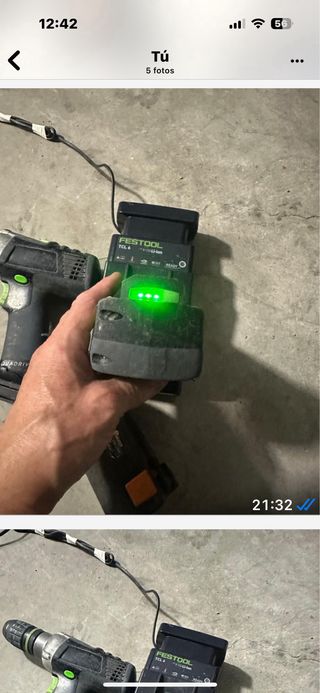 Taladro Festool averiado con baterías y cargador
