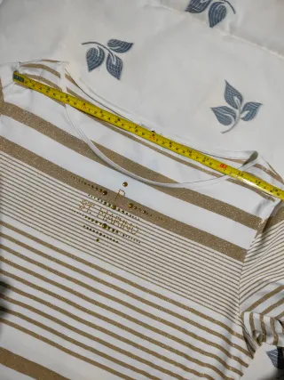 Blusa Punt Roma Rayas Doradas