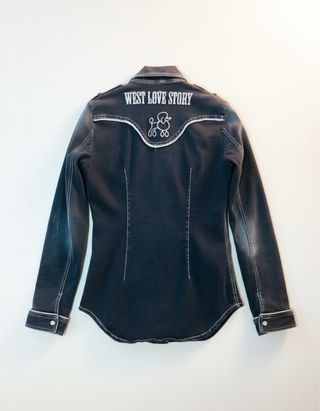 Nueva con etiqueta Camisa vaquera elástica mujer