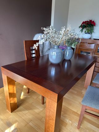 Mesa de comedor extensible madera