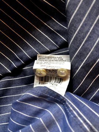 Camicia OVS uomo righe blu tg 39 a manica lunga