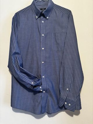 Camicia OVS uomo righe blu tg 39 a manica lunga