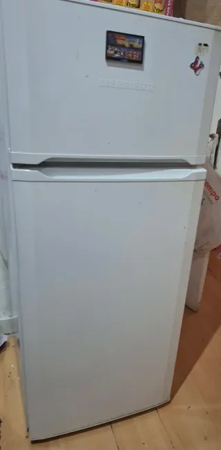 Nevera blanca con congelador