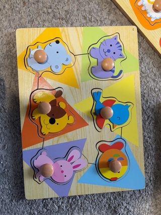 Caja 3 Puzzles Madera animales