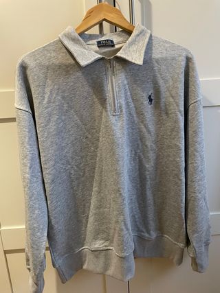 Jersey Polo Ralph Lauren Gris Media Cremallera.