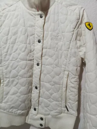 Chaqueta Puma Ferrari Blanca Acolchada Talla S