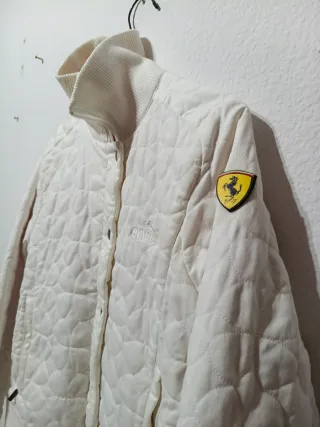 Chaqueta Puma Ferrari Blanca Acolchada Talla S