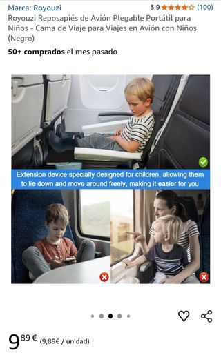 Reposapiés/hamaca avión para niños